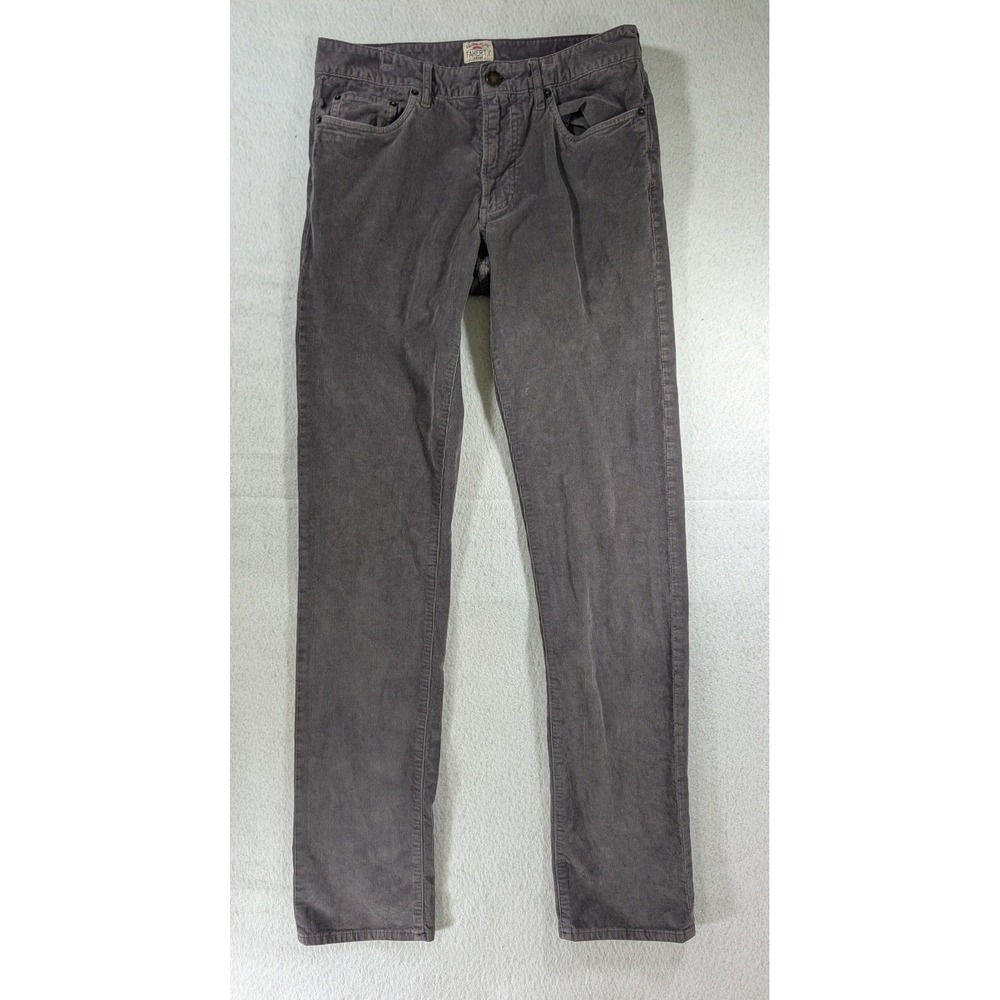 Faherty Mens Stretch Corduroy 5 Pocket Pants Gray Charcoal Size 28